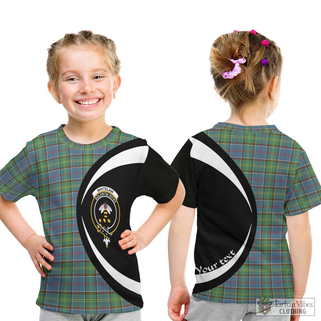 Whitelaw Tartan Kid T-Shirt with Family Crest Circle Style - Tartan Vibes Clothing