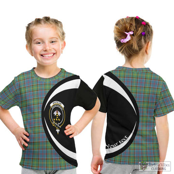 Whitelaw Tartan Kid T-Shirt with Family Crest Circle Style - Tartan Vibes Clothing