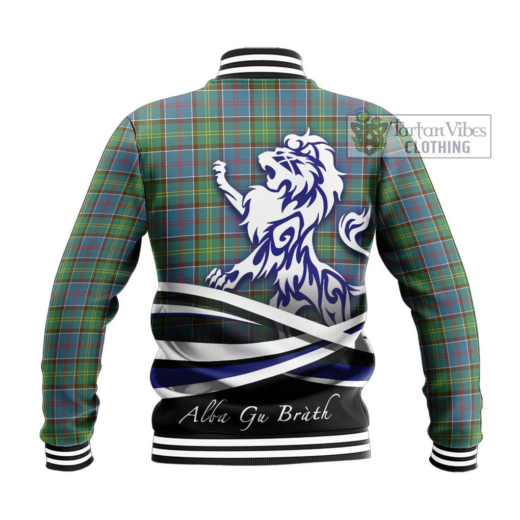 Whitelaw Tartan Baseball Jacket with Alba Gu Brath Regal Lion Emblem - Tartan Vibes Clothing