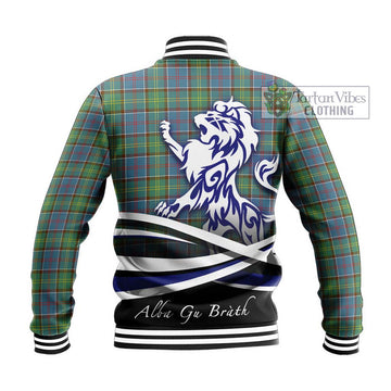 Whitelaw Tartan Baseball Jacket with Alba Gu Brath Regal Lion Emblem - Tartan Vibes Clothing