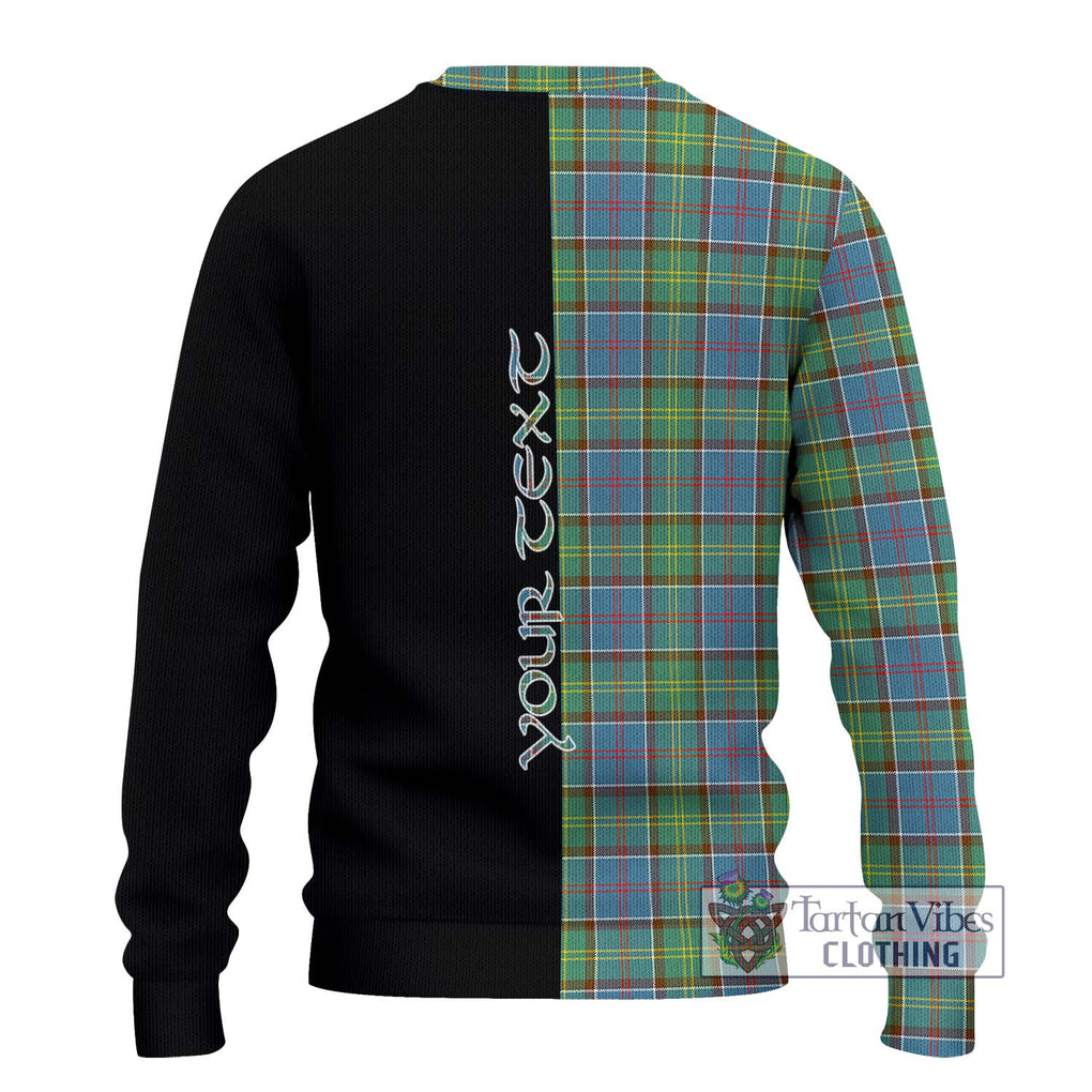 Whitelaw Tartan Ugly Sweater with Family Crest and Half Of Me Style - Tartan Vibes Clothing