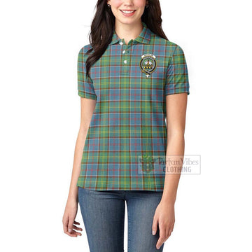 Whitelaw Tartan Women's Polo Shirt with Family Crest Celtic Skull Style - Tartan Vibes Clothing
