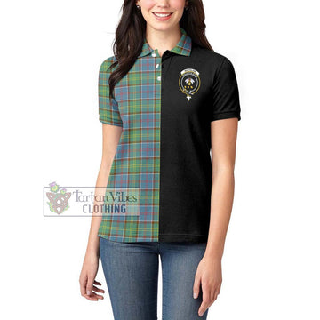 Whitelaw Tartan Women's Polo Shirt with Family Crest and Half Of Me Style - Tartan Vibes Clothing