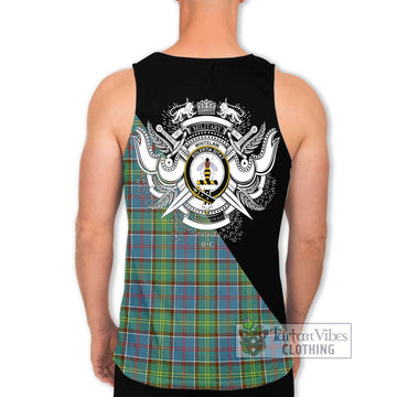 Whitelaw Tartan Men's Tank Top with Family Crest and Military Logo Style - Tartan Vibes Clothing