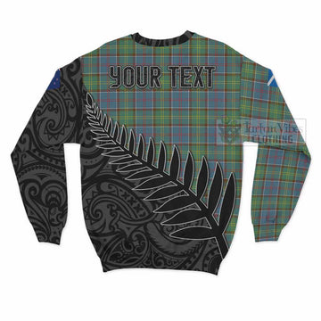 Whitelaw Crest Tartan Sweatshirt with New Zealand Silver Fern Half Style - Tartan Vibes Clothing