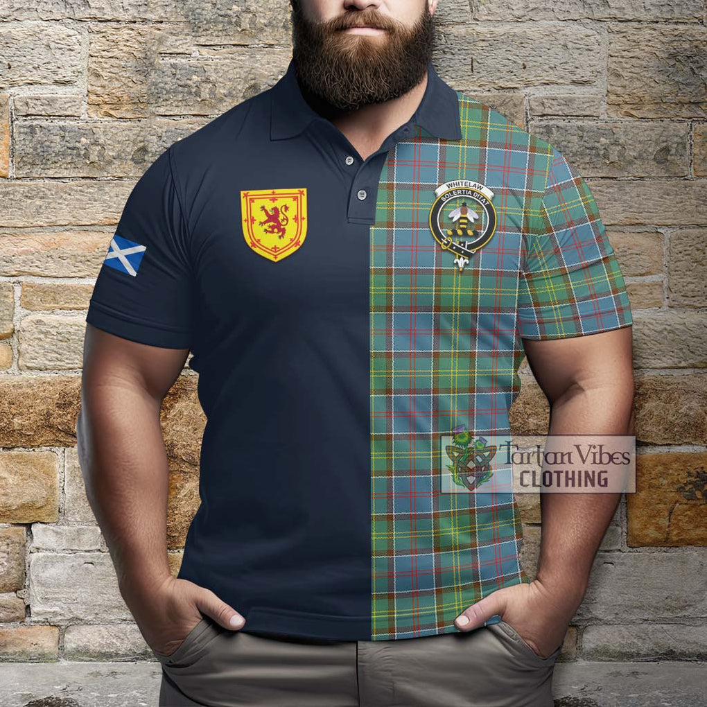Whitelaw Tartan Polo Shirt Alba with Scottish Lion Royal Arm Half Style - Tartan Vibes Clothing