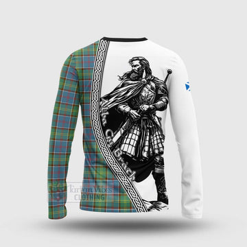 Whitelaw Tartan Clan Crest Long Sleeve T-Shirt with Highlander Warrior Celtic Style - Tartan Vibes Clothing