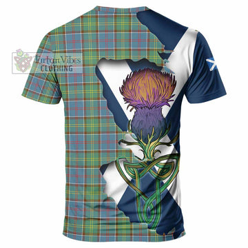 Tartan Vibes Clothing Whitelaw Tartan Family Crest T-Shirt Scottish Thistle Celtic Inspired