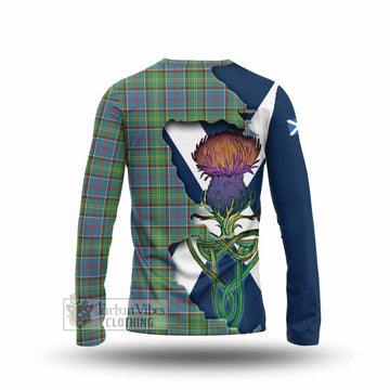 Tartan Vibes Clothing Whitelaw Tartan Family Crest Long Sleeve T-Shirt Scottish Thistle Celtic Inspired