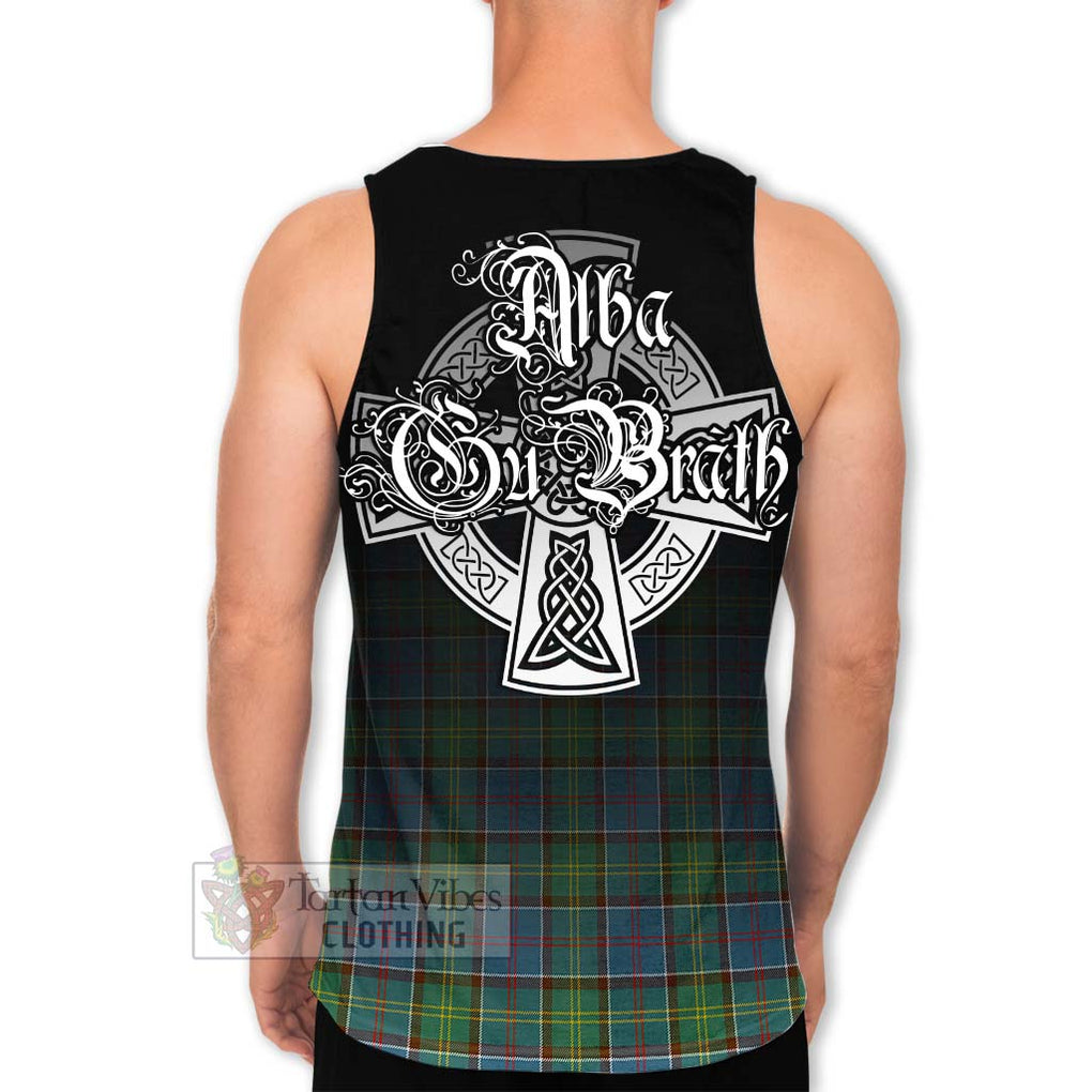 Whitelaw Tartan Men's Tank Top Featuring Alba Gu Brath Family Crest Celtic Inspired - Tartan Vibes Clothing