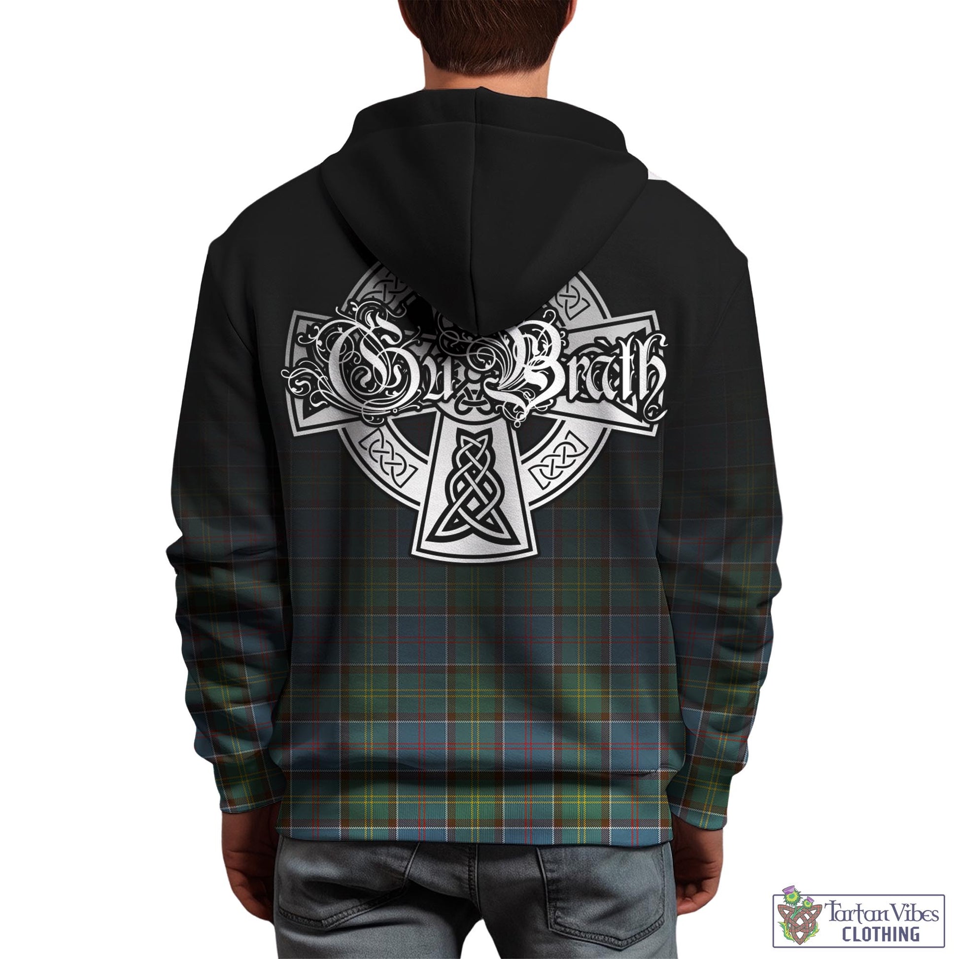 Tartan Vibes Clothing Whitelaw Tartan Hoodie Featuring Alba Gu Brath Family Crest Celtic Inspired