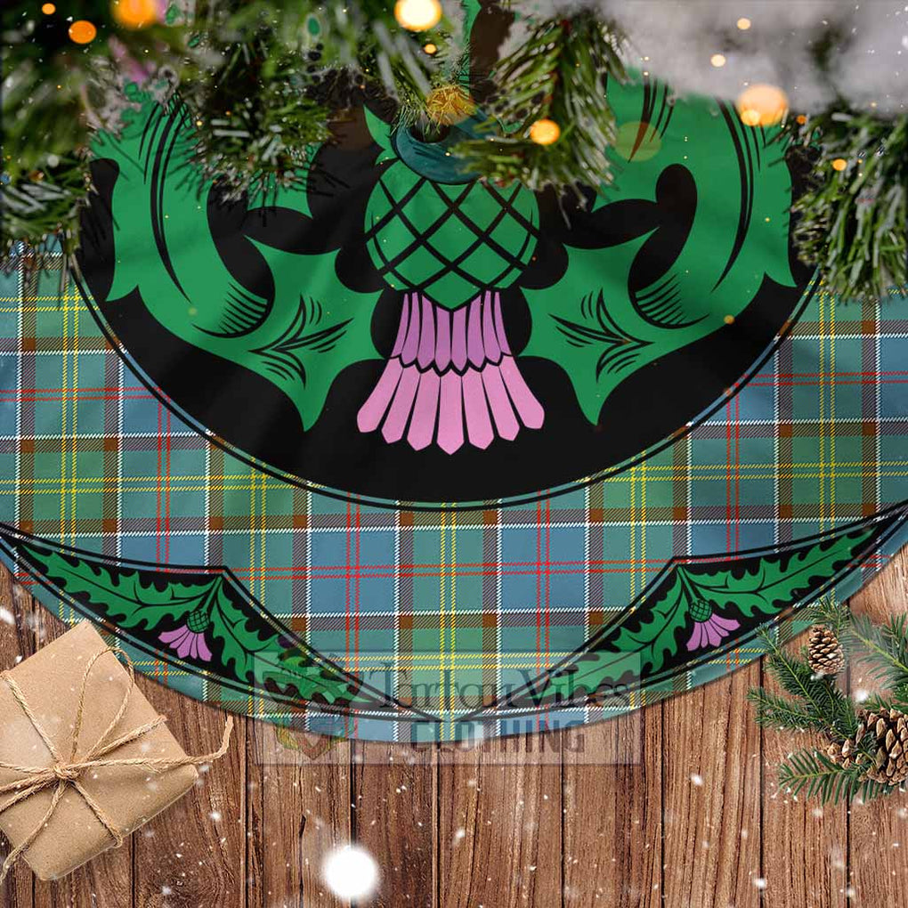 Whitelaw Tartan Christmas Tree Skirt Scottish Thistle Style - Tartan Vibes Clothing