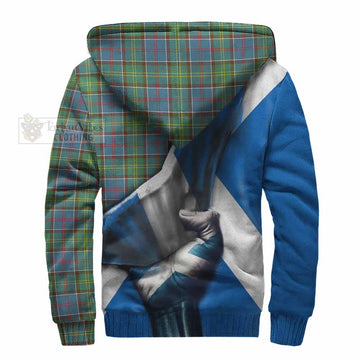 Whitelaw Tartan Sherpa Hoodie with Family Crest Scotland Patriotic Style - Tartan Vibes Clothing