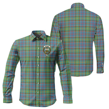 Whitelaw Tartan Long Sleeve Button Up Shirt with Family Crest