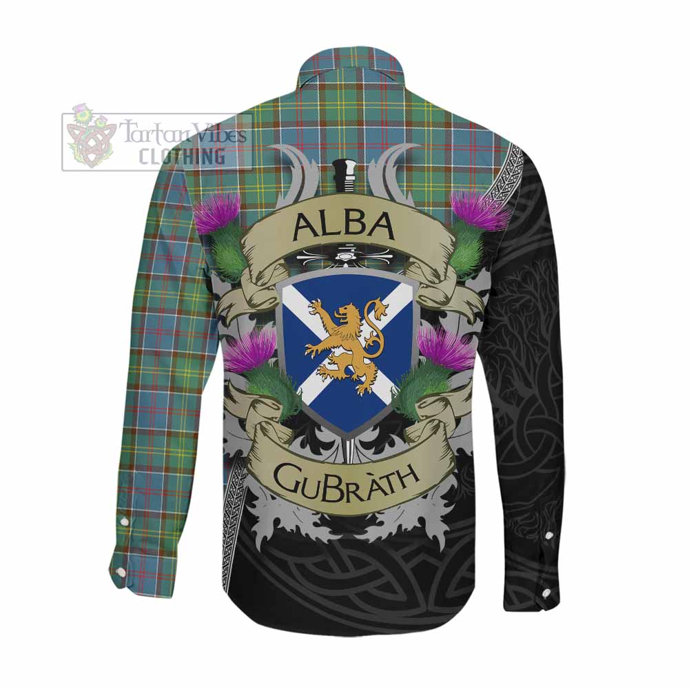 Whitelaw Tartan Family Crest Long Sleeve Button Shirt Lion Rampant Royal Thistle Shield Celtic Inspired Men's Shirt - Tartan Vibes Clothing