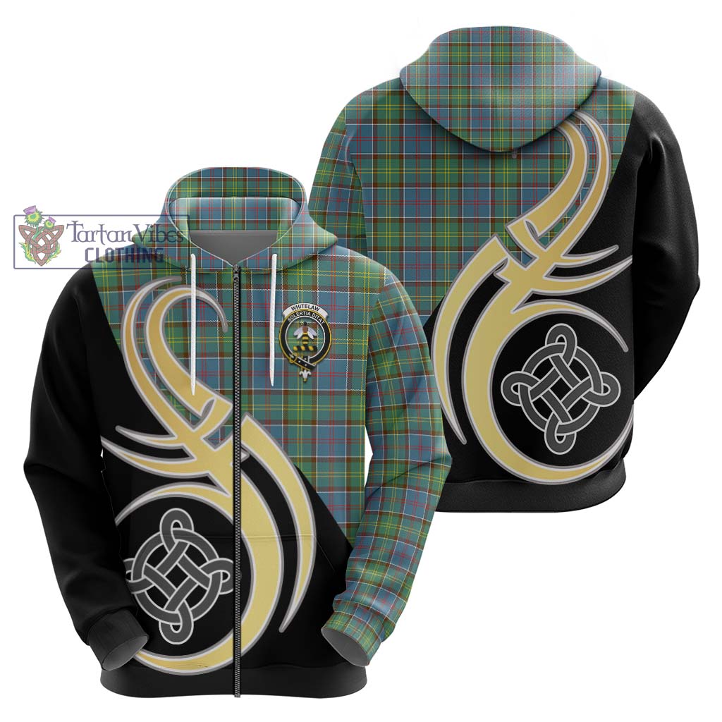 Whitelaw Tartan Hoodie with Family Crest and Celtic Symbol Style - Tartan Vibes Clothing