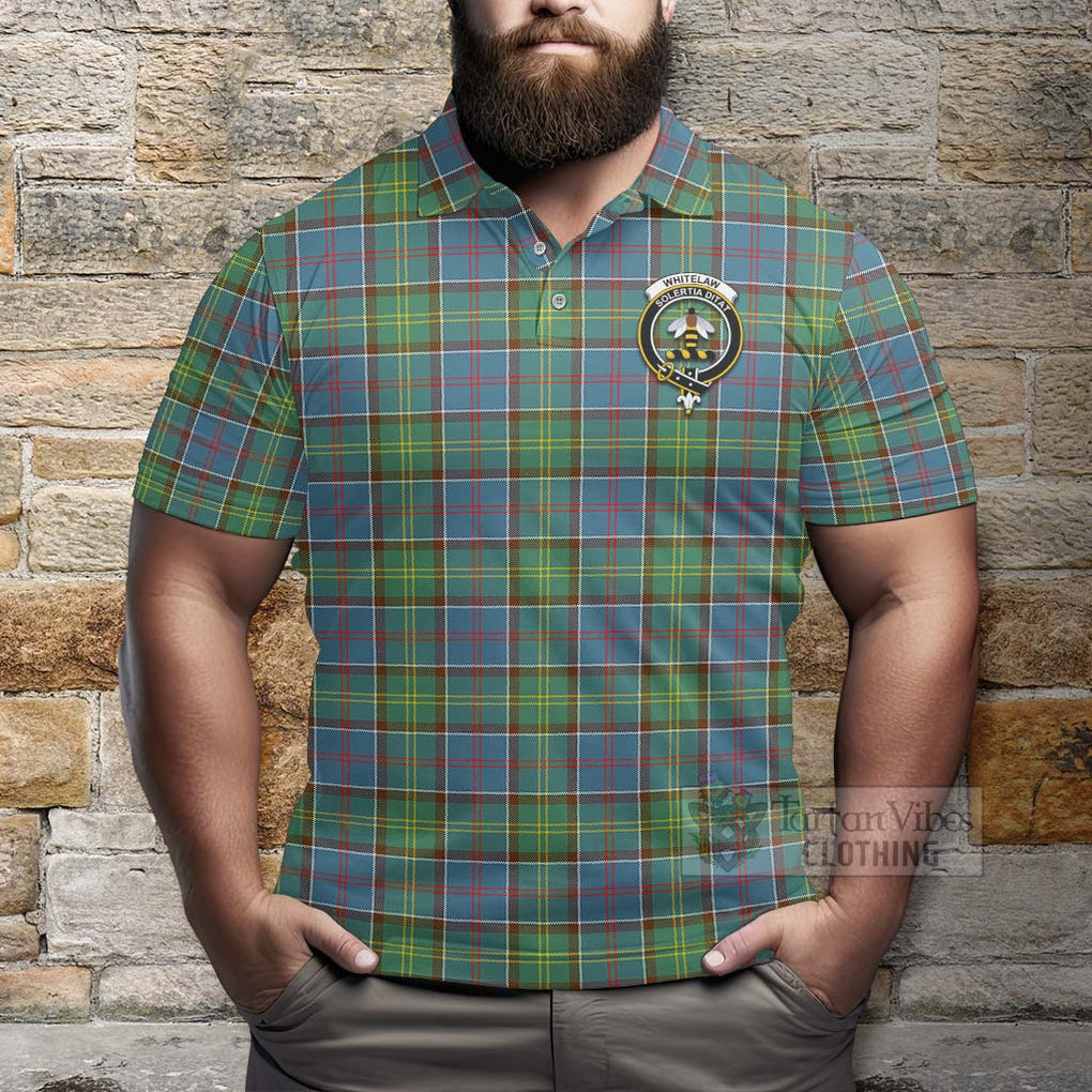 Whitelaw Tartan Polo Shirt with Family Crest Celtic Skull Style - Tartan Vibes Clothing