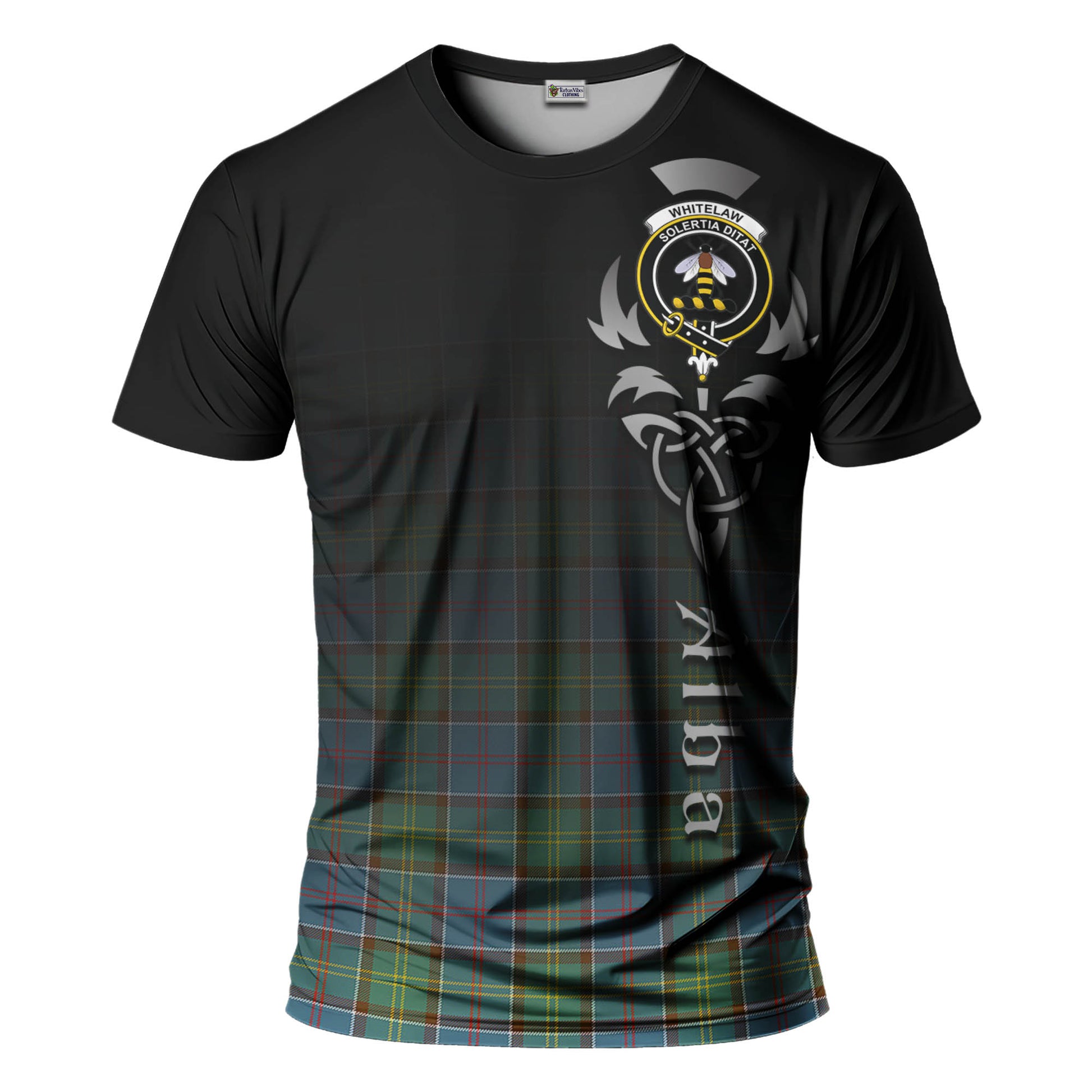Whitelaw Tartan T-Shirt Featuring Alba Gu Brath Family Crest Celtic Inspired - Tartan Vibes Clothing