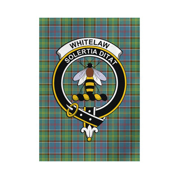 Whitelaw Tartan Garden Flag with Family Crest