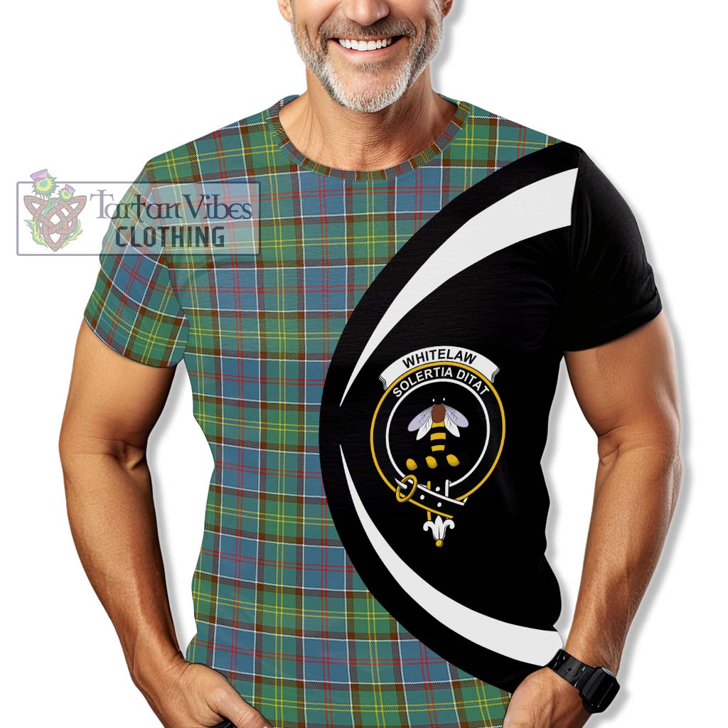 Whitelaw Tartan T-Shirt with Family Crest Circle Style - Tartan Vibes Clothing