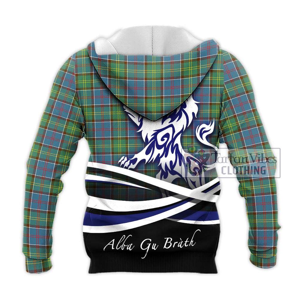 Whitelaw Tartan Knitted Hoodie with Alba Gu Brath Regal Lion Emblem - Tartan Vibes Clothing