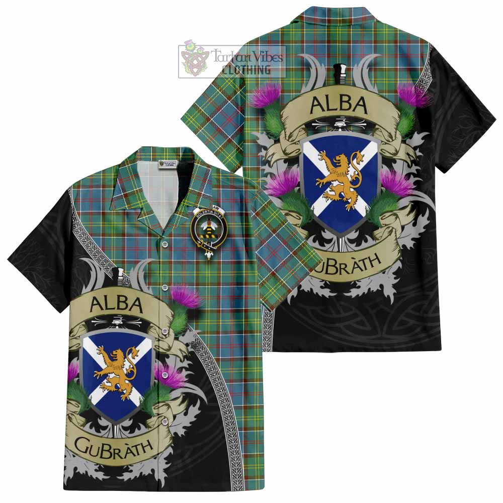Whitelaw Tartan Family Crest Hawaiian Shirt Lion Rampant Royal Thistle Shield Celtic Inspired - Tartan Vibes Clothing