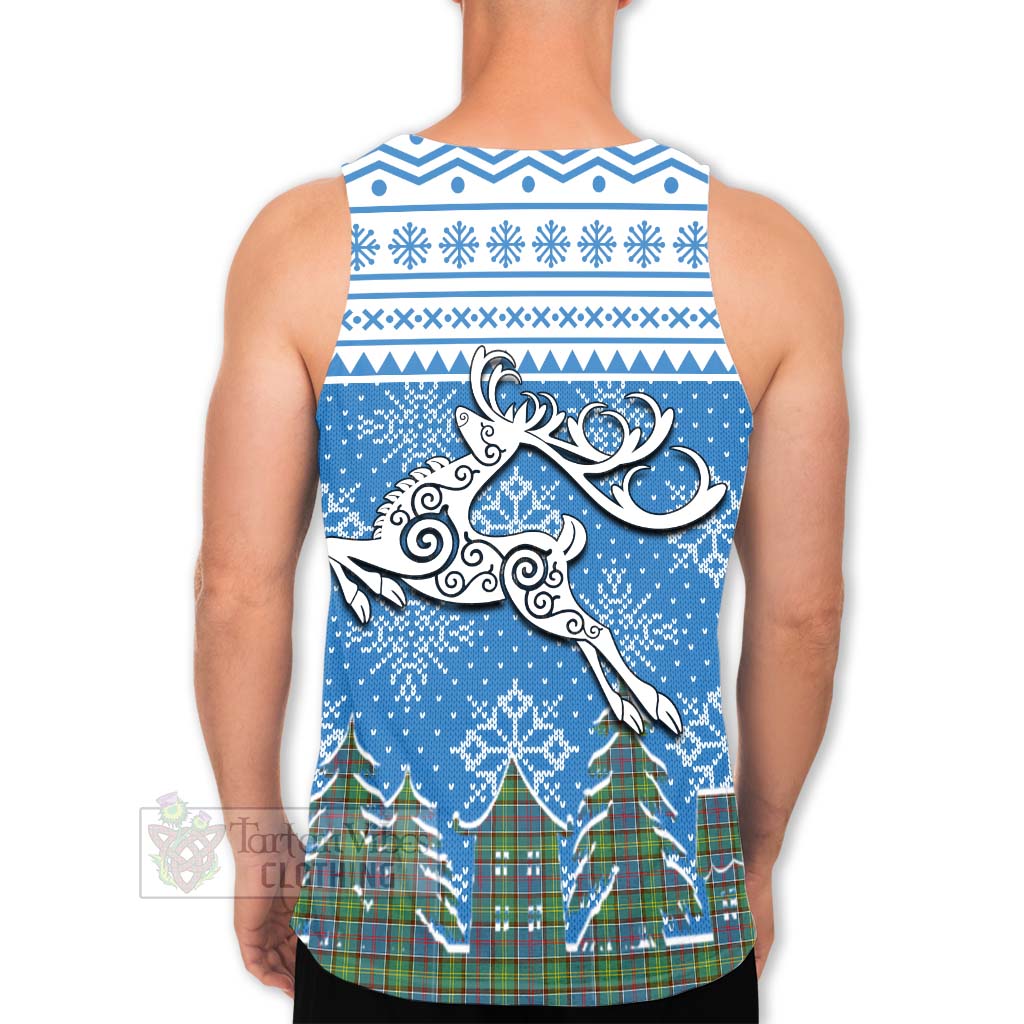 Whitelaw Clan Christmas Men's Tank Top Celtic Reindeer Style - Tartan Vibes Clothing