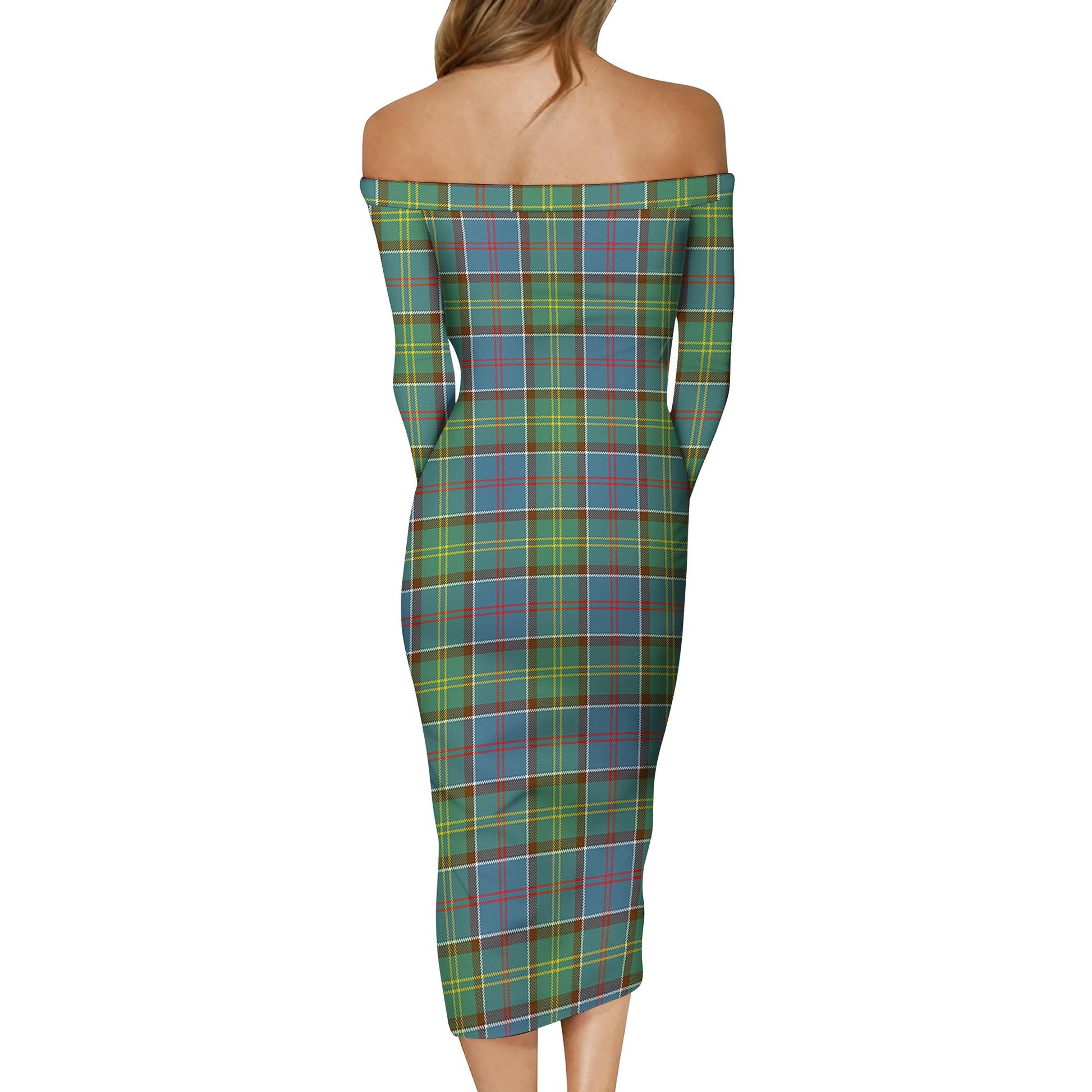 Whitelaw Tartan Off Shoulder Lady Dress - Tartan Vibes Clothing