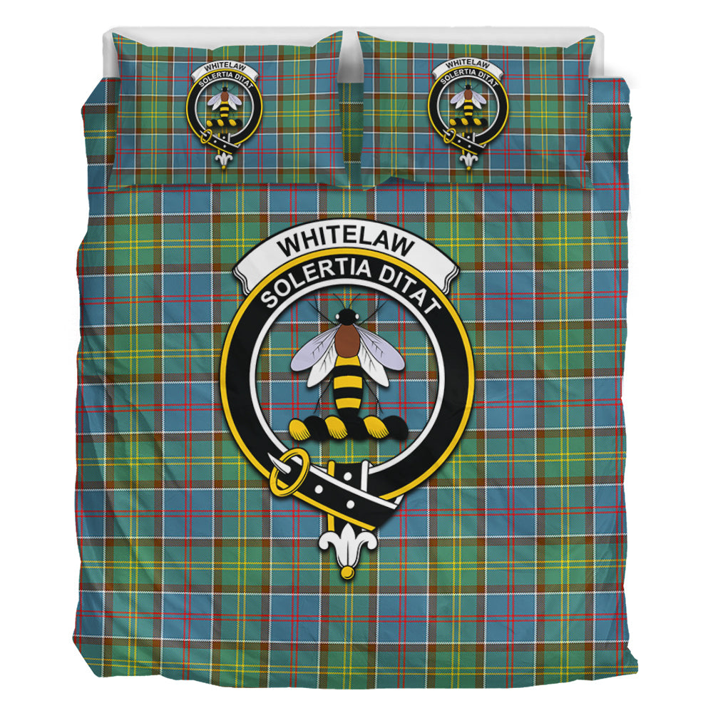 Whitelaw Tartan Bedding Set with Family Crest - Tartan Vibes Clothing