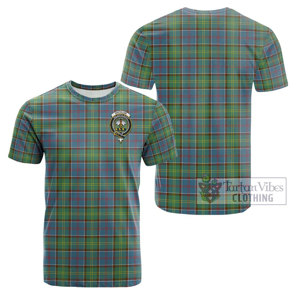 Whitelaw Tartan Cotton T-Shirt with Family Crest - Tartan Vibes Clothing