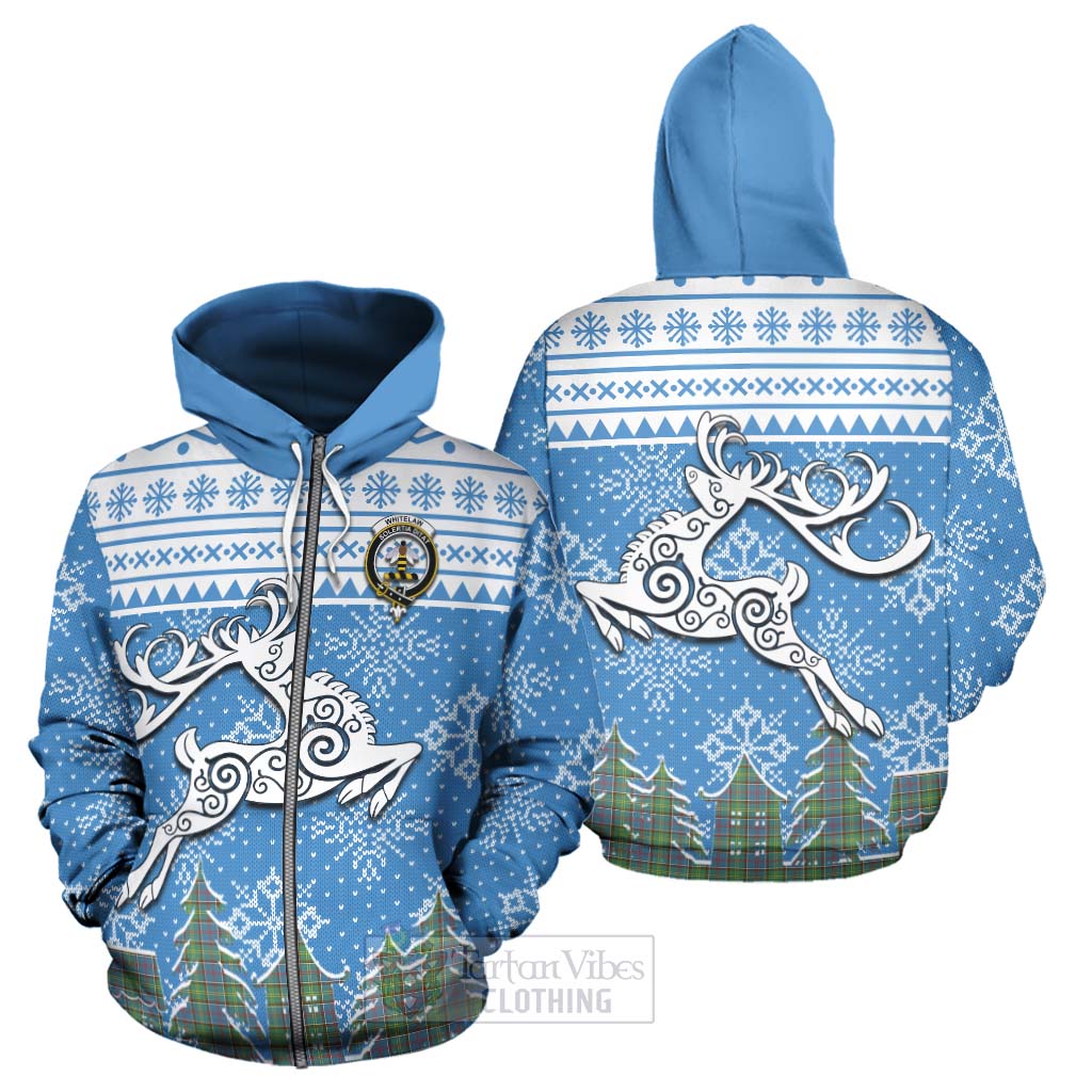 Whitelaw Clan Christmas Hoodie Celtic Reindeer Style - Tartan Vibes Clothing