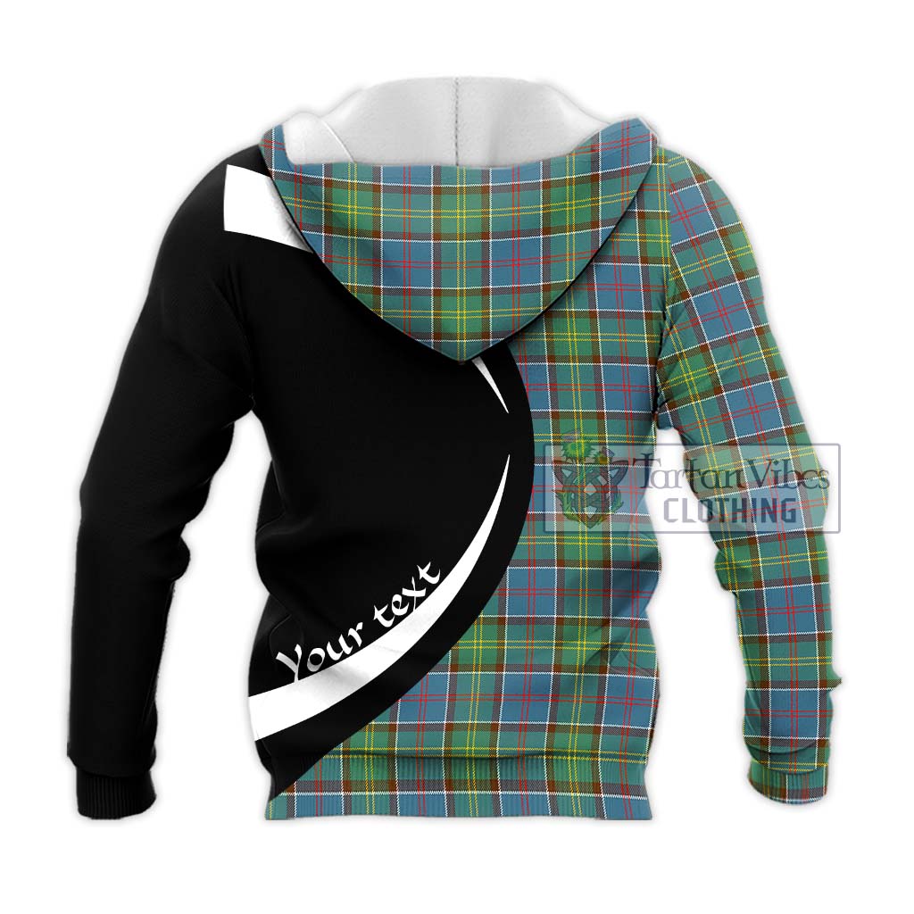 Whitelaw Tartan Knitted Hoodie with Family Crest Circle Style - Tartan Vibes Clothing