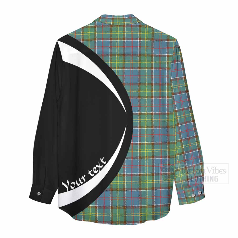 Whitelaw Tartan Women's Casual Shirt with Family Crest Circle Style - Tartan Vibes Clothing