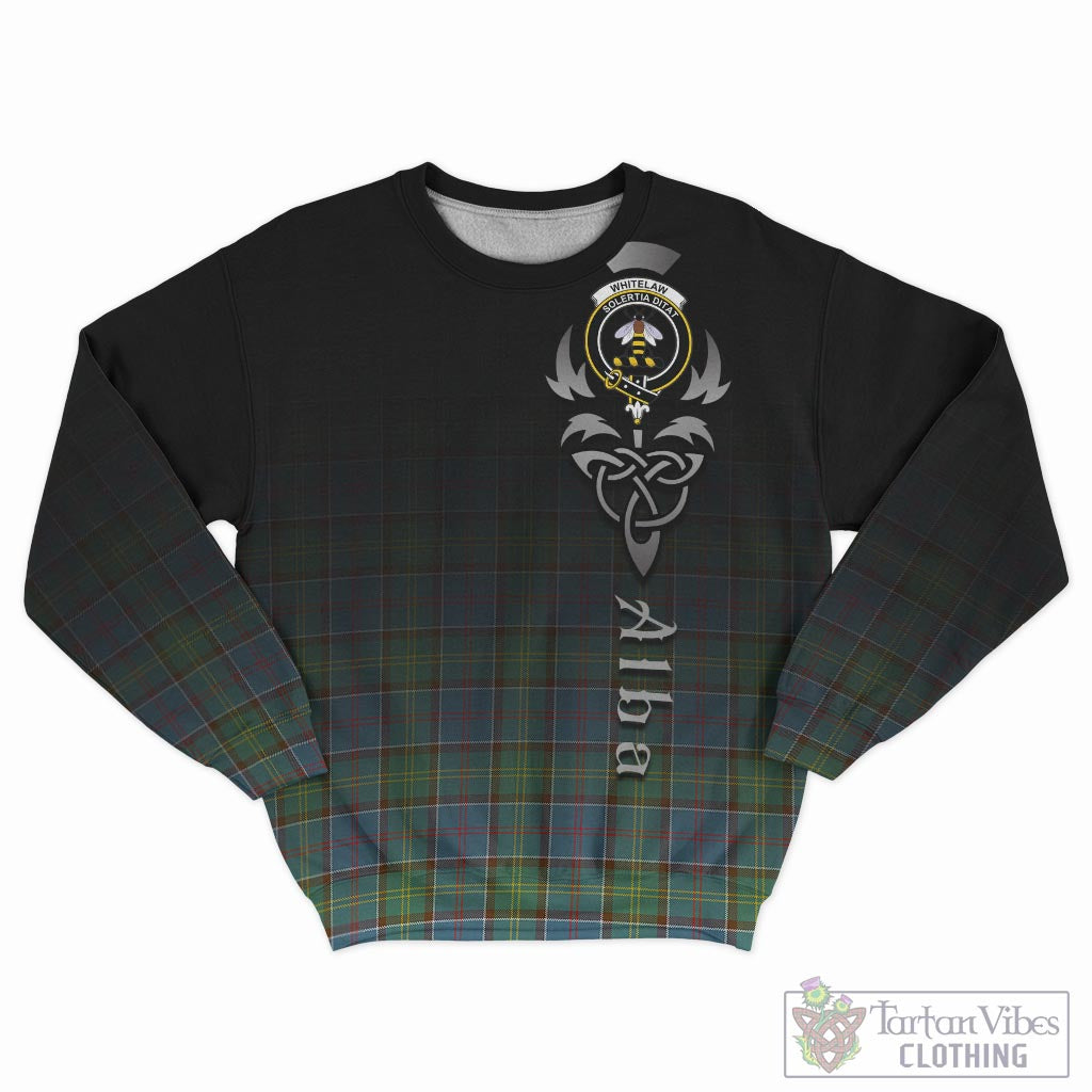 Whitelaw Tartan Sweatshirt Featuring Alba Gu Brath Family Crest Celtic Inspired - Tartan Vibes Clothing