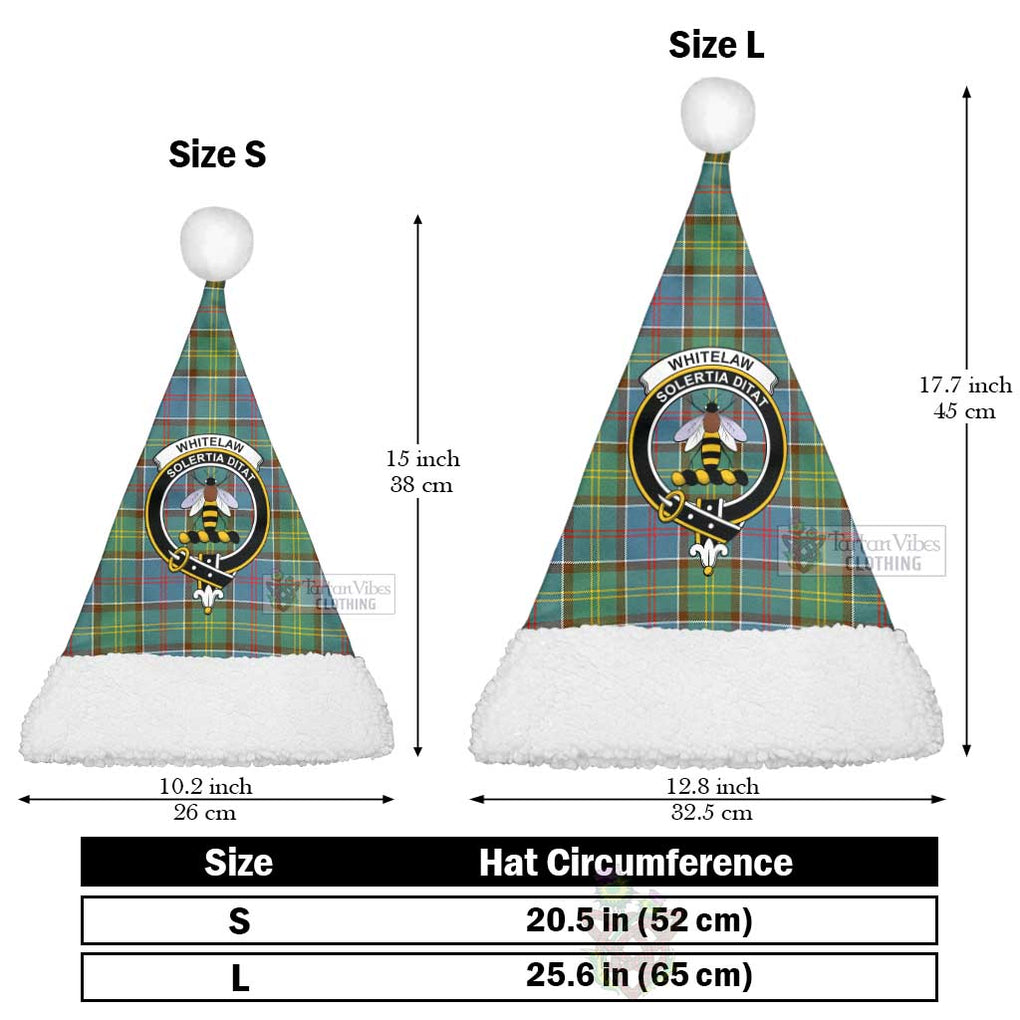 Whitelaw Tartan Christmas Santa Hats with Family Crest Christmas Hat L 25.6in (65cm) - Tartan Vibes Clothing