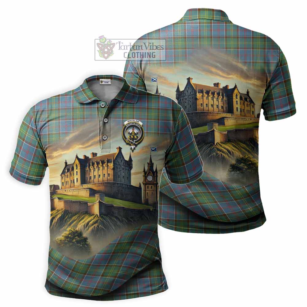 Whitelaw Tartan Family Crest Polo Shirt with Scottish Ancient Castle Style - Tartan Vibes Clothing