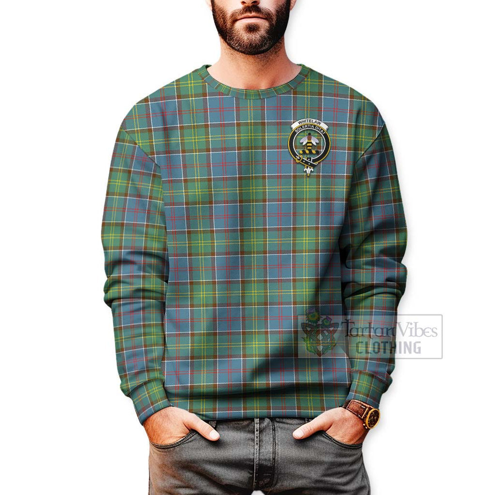Whitelaw Tartan Sweatshirt with Family Crest Celtic Skull Style - Tartan Vibes Clothing