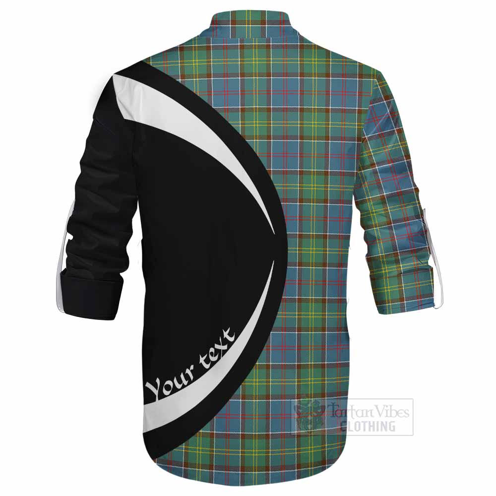 Whitelaw Tartan Ghillie Kilt Shirt with Family Crest Circle Style - Tartan Vibes Clothing