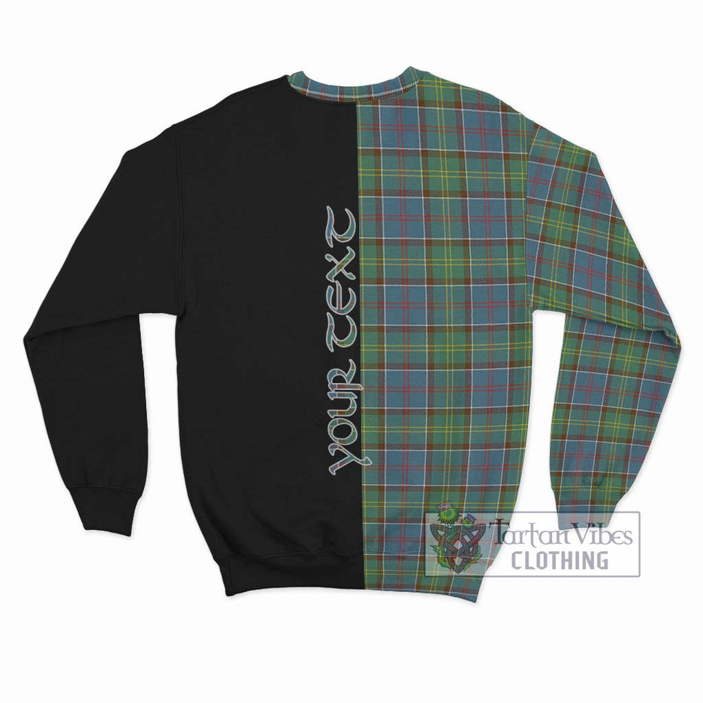 Whitelaw Tartan Sweatshirt with Family Crest and Half Of Me Style - Tartan Vibes Clothing