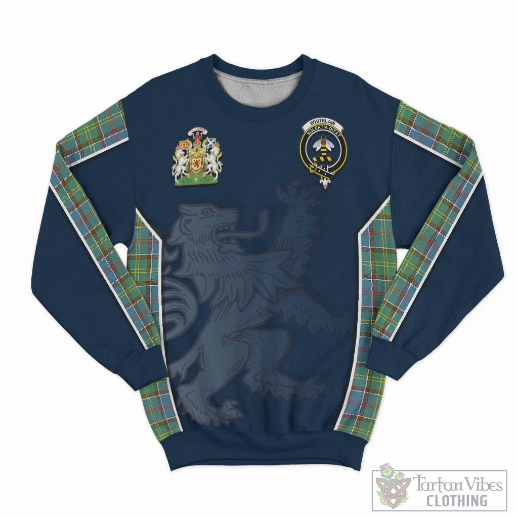 Tartan Vibes Clothing Whitelaw Tartan Sweater with Family Crest and Lion Rampant Vibes Sport Style