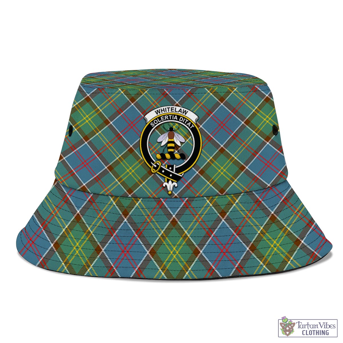 Tartan Vibes Clothing Whitelaw Tartan Bucket Hat with Family Crest