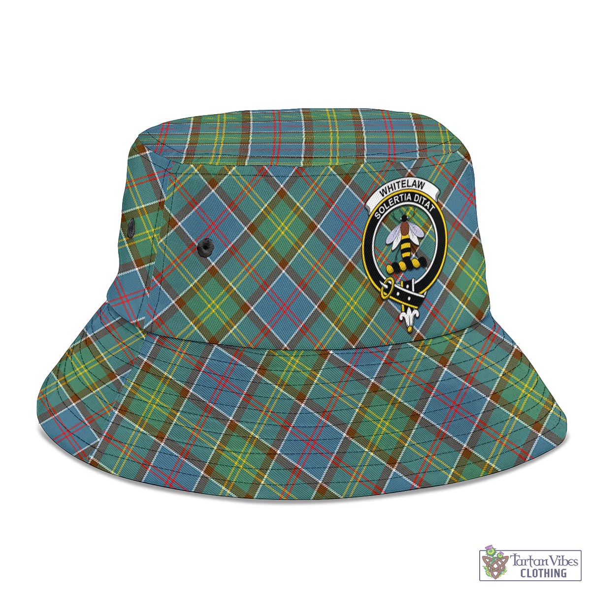 Tartan Vibes Clothing Whitelaw Tartan Bucket Hat with Family Crest
