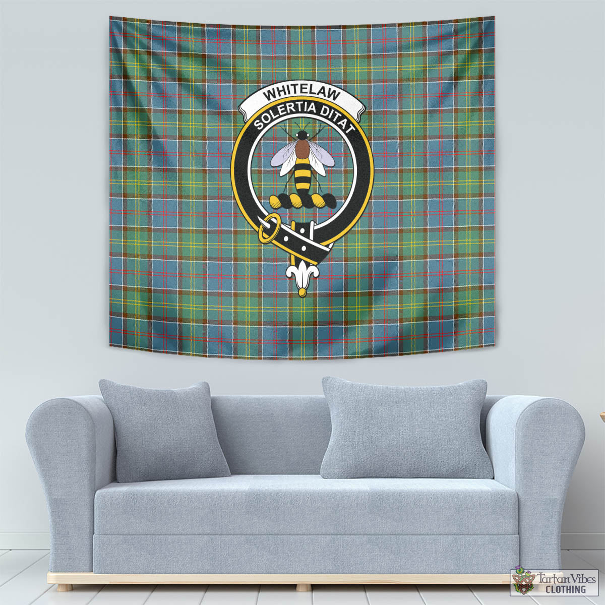 Whitelaw Tartan Tapestry Wall Hanging and Home Decor for Room with Family Crest - Tartan Vibes Clothing