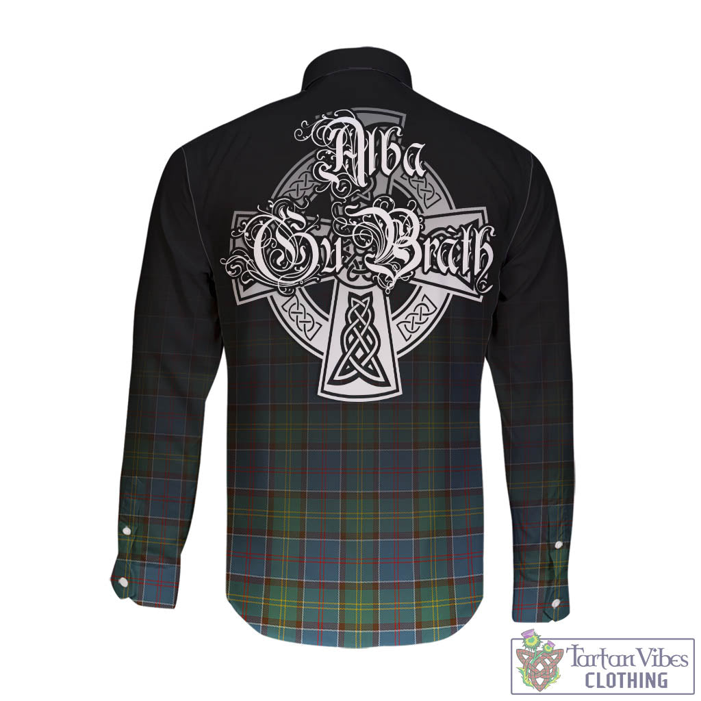 Whitelaw Tartan Long Sleeve Button Up Featuring Alba Gu Brath Family Crest Celtic Inspired - Tartan Vibes Clothing