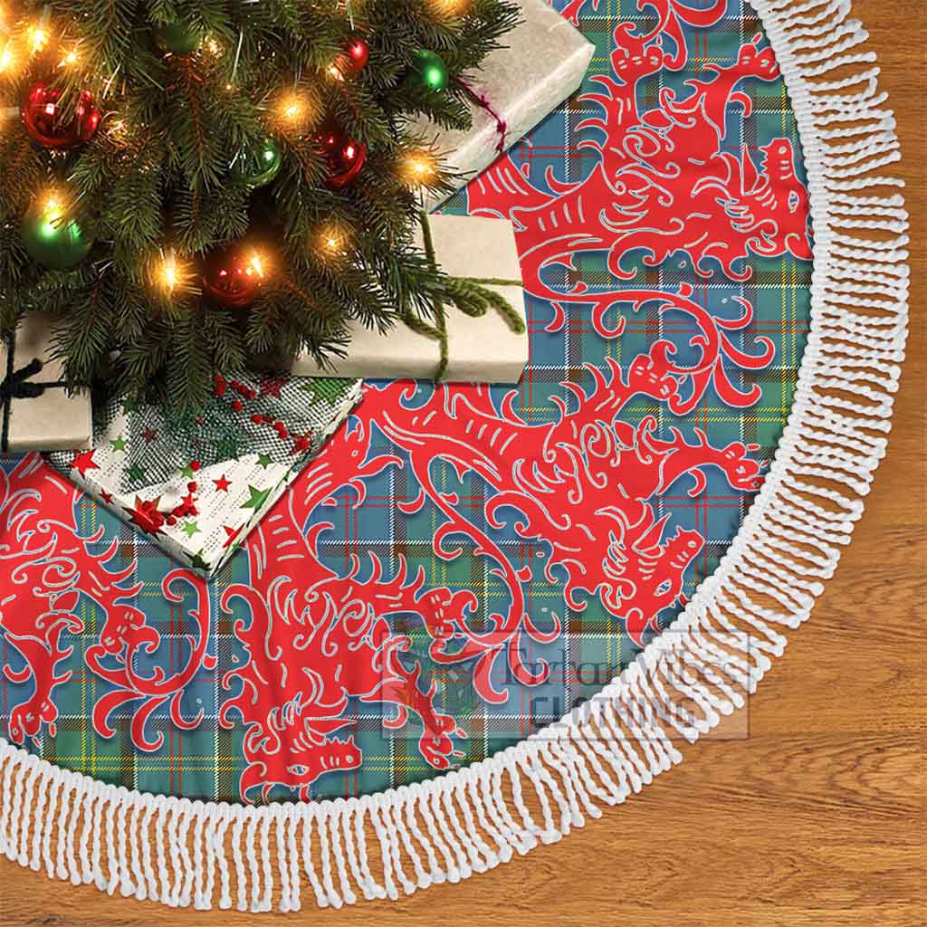 Whitelaw Tartan Christmas Tree Skirt Lion Rampant Style - Tartan Vibes Clothing