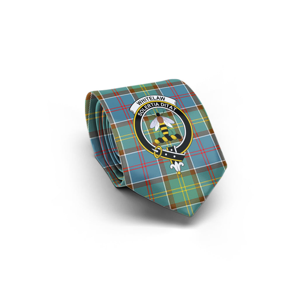 Whitelaw Tartan Classic Necktie with Family Crest - Tartan Vibes Clothing
