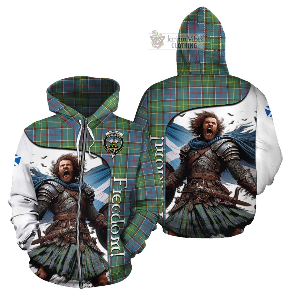 Tartan Vibes Clothing Whitelaw Crest Tartan Cotton Hoodie Inspired by the Freedom of Scottish Warrior