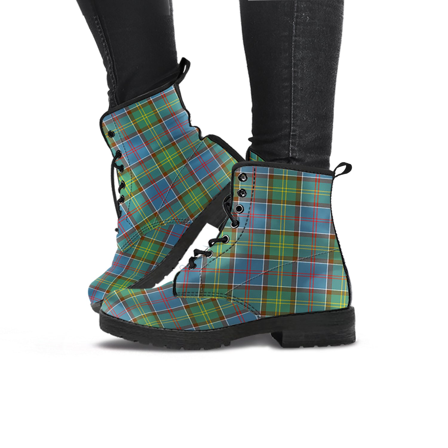 Whitelaw Tartan Leather Boots - Tartan Vibes Clothing