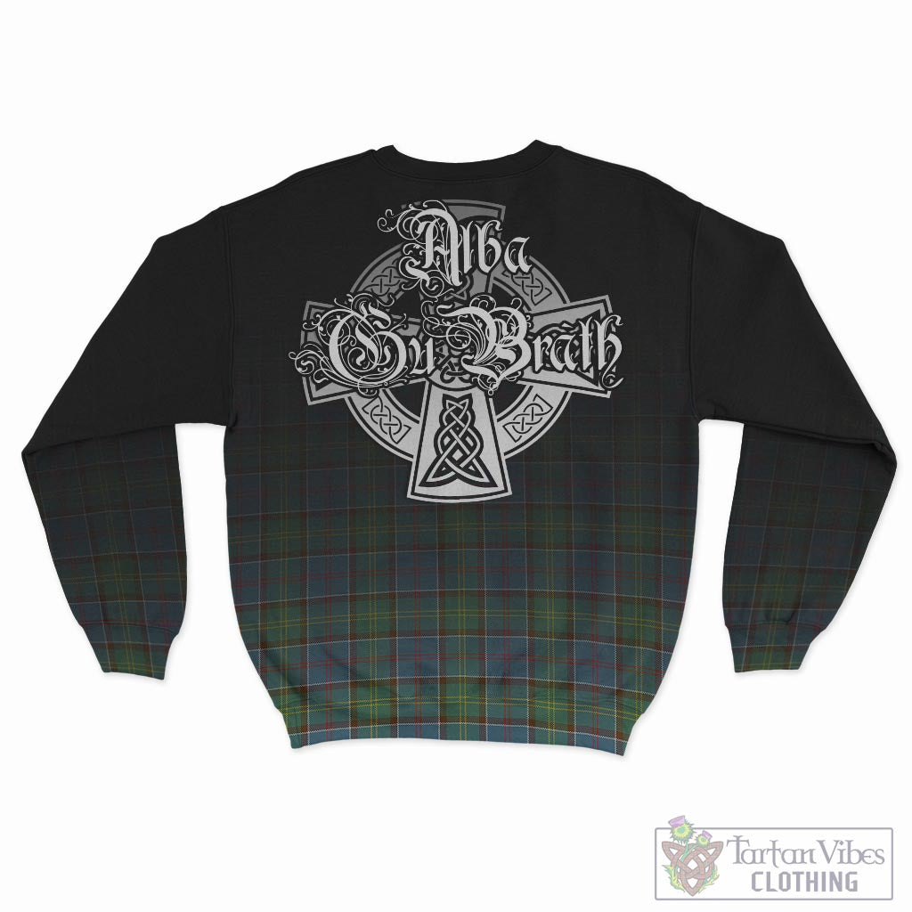 Whitelaw Tartan Sweatshirt Featuring Alba Gu Brath Family Crest Celtic Inspired - Tartan Vibes Clothing