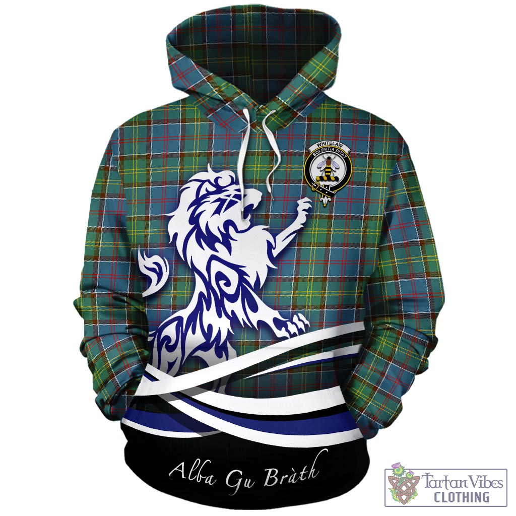 Whitelaw Tartan Hoodie with Alba Gu Brath Regal Lion Emblem - Tartan Vibes Clothing